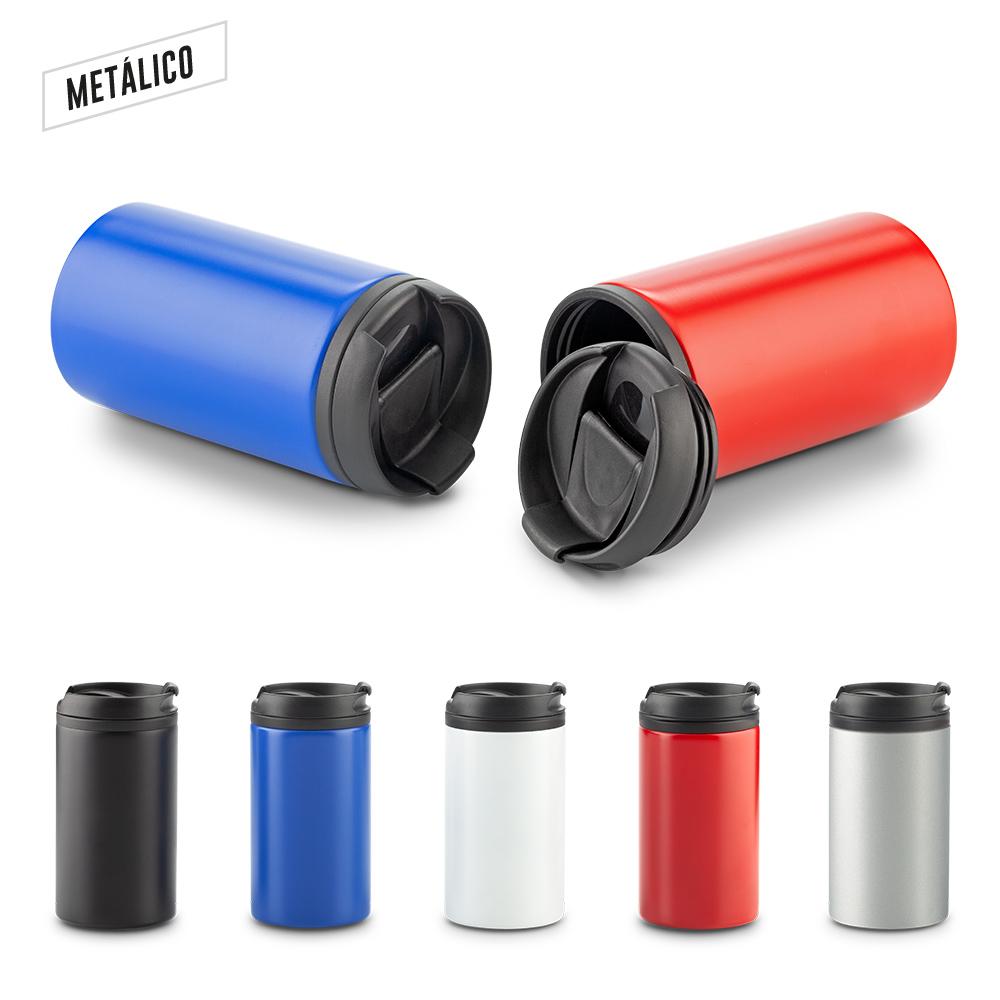 Mug metalico troy 300ml Silver front
