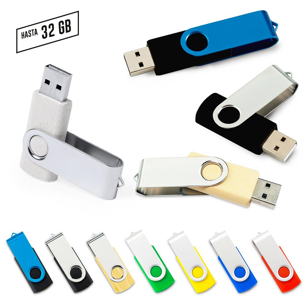 Memoria usb swivel precio neto .8GB Negro-silver front
