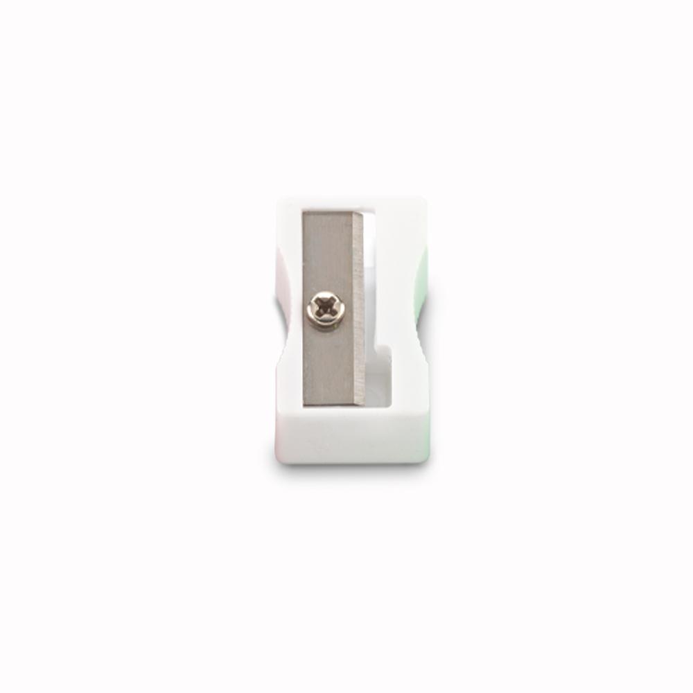 Tajalápiz plástico school Blanco miniatura 5