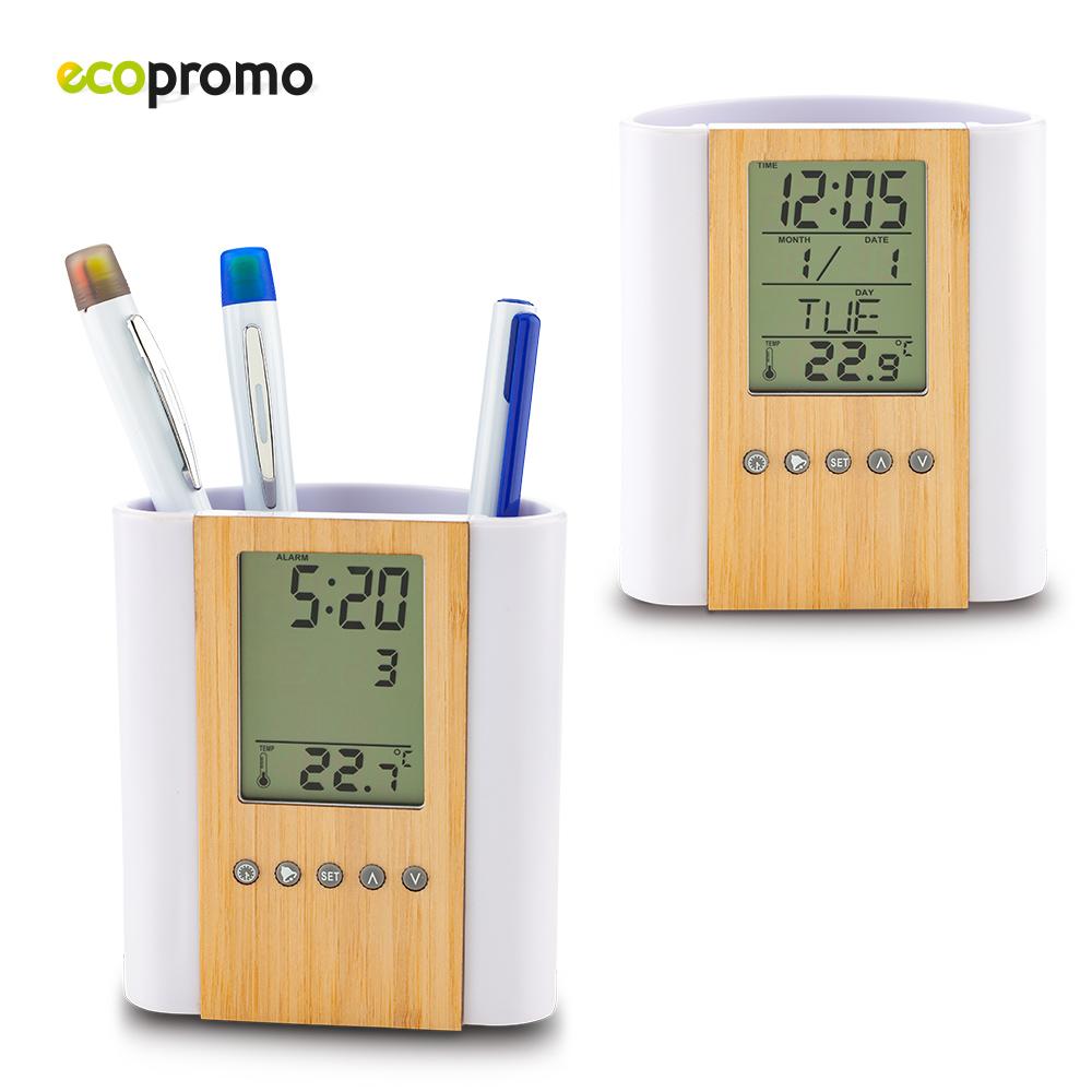 Reloj portaboligrafo crystal bamboo Bamboo front