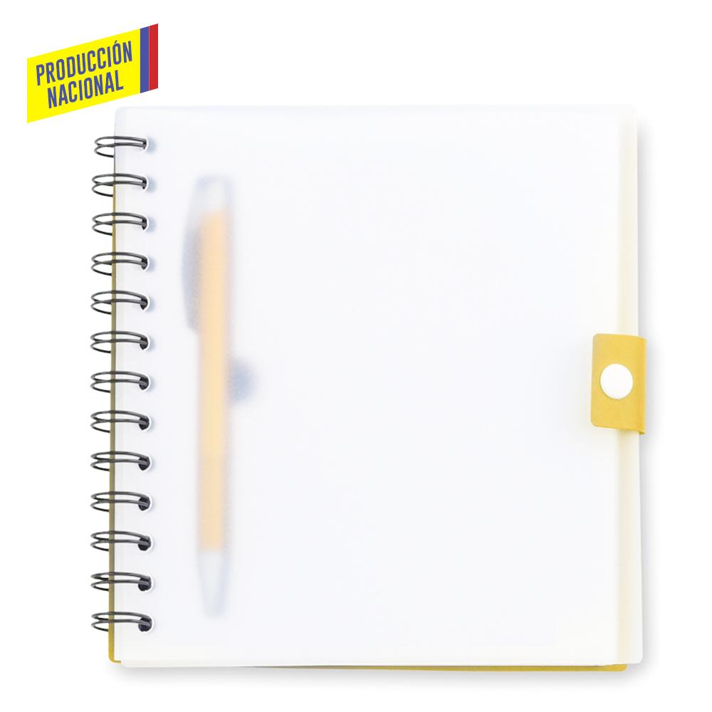 Libreta con boligrafo kadens - produccion nacional produccion nacional Amarillo miniatura 3