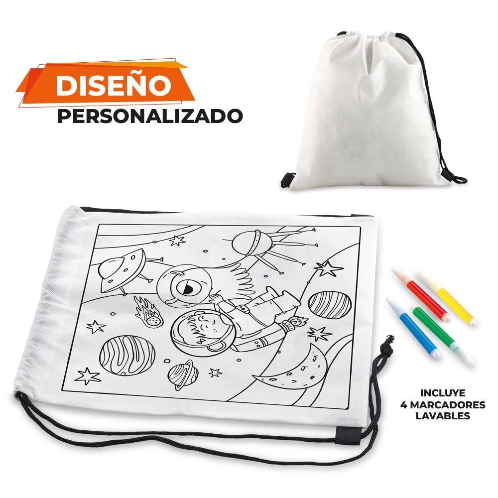 Sporty bag kidz sin diseño. Blanco front