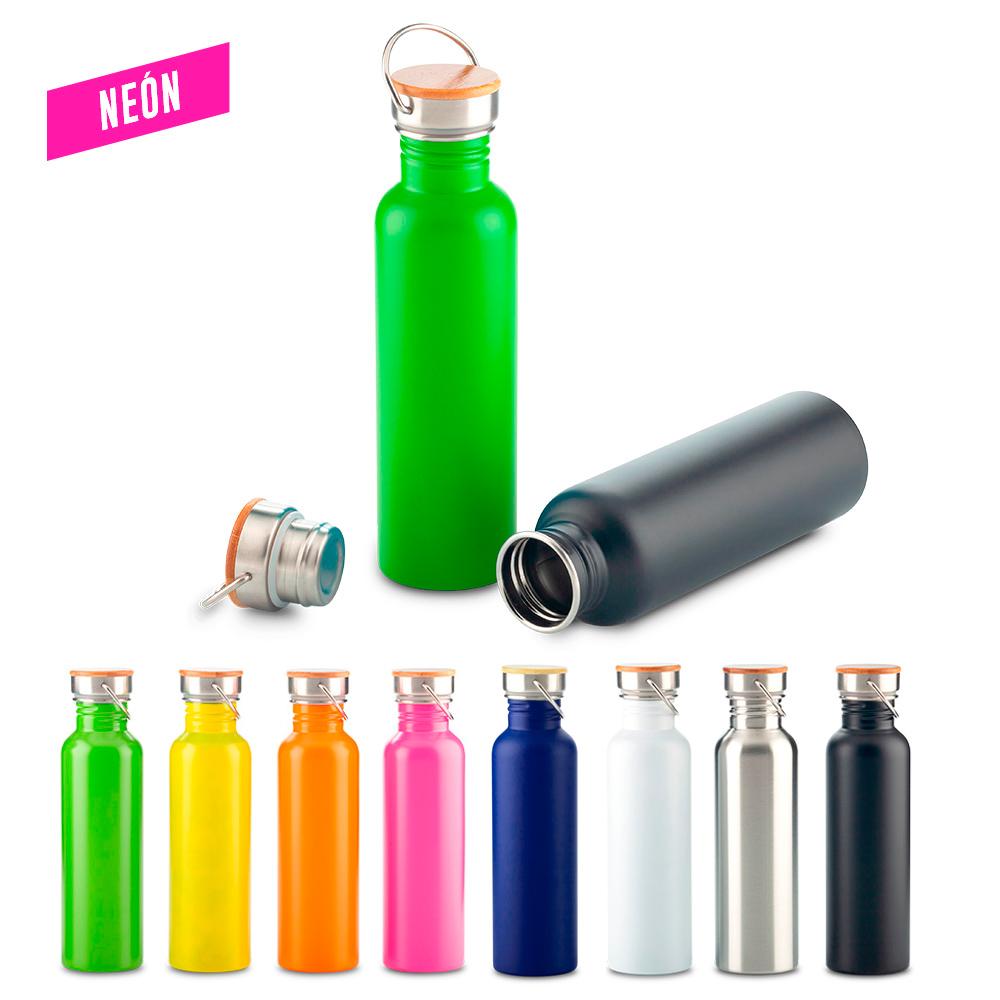 Botilito metalico wood 700ml - oferta oferta .Amarillo Neon front