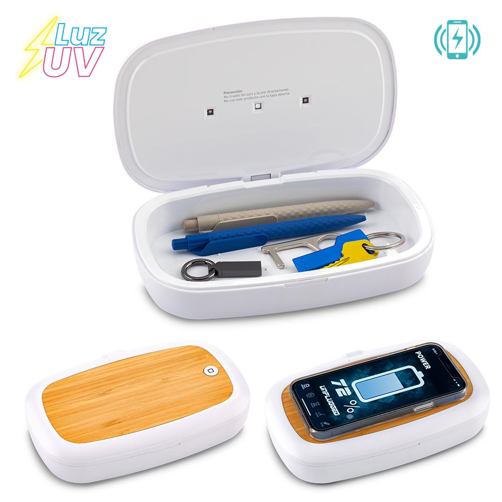 Esterilizador con luz uv led klean bamboo oferta oferta Blanco-bamboo front