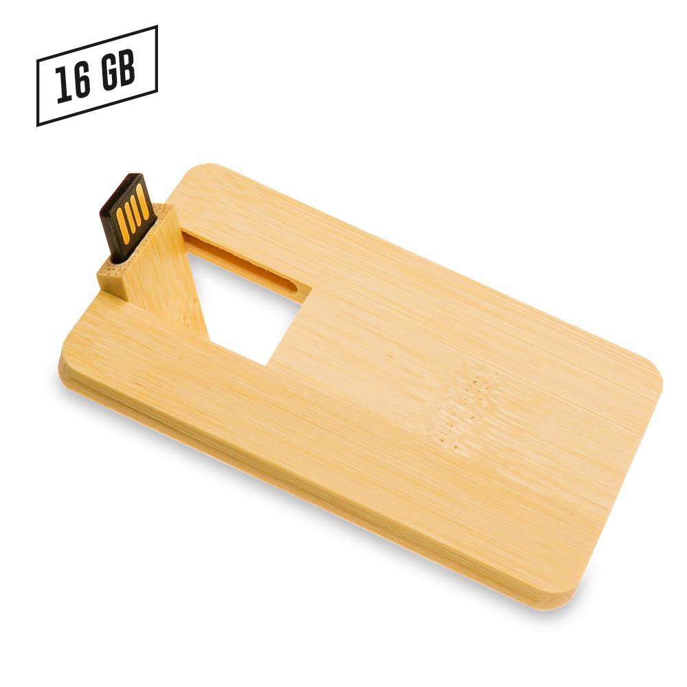 Memoria usb credit card zilda bamboo precio neto precio neto 16GB miniatura 5