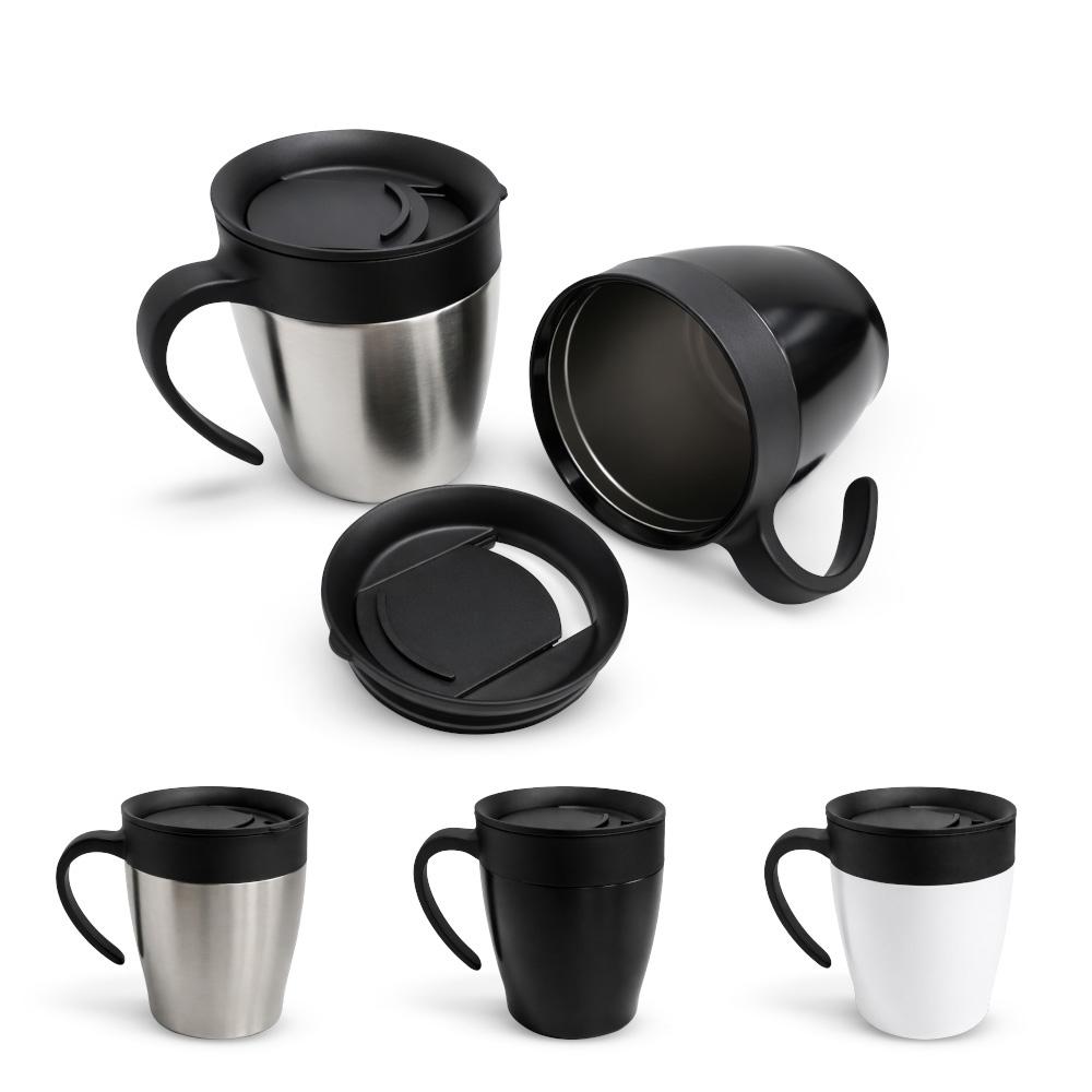 Mug metálico lume 350 ml nuevo Blanco front