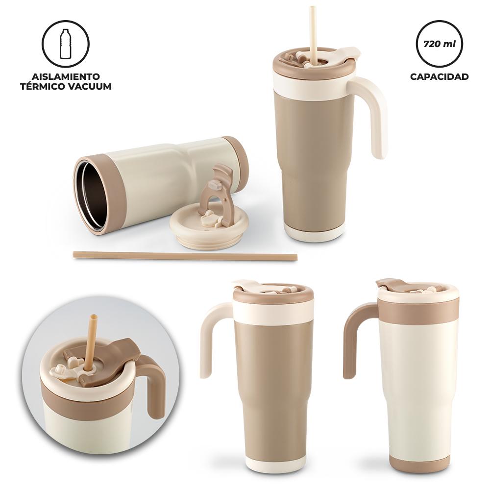 Mug metálico terra 720 ml Café front