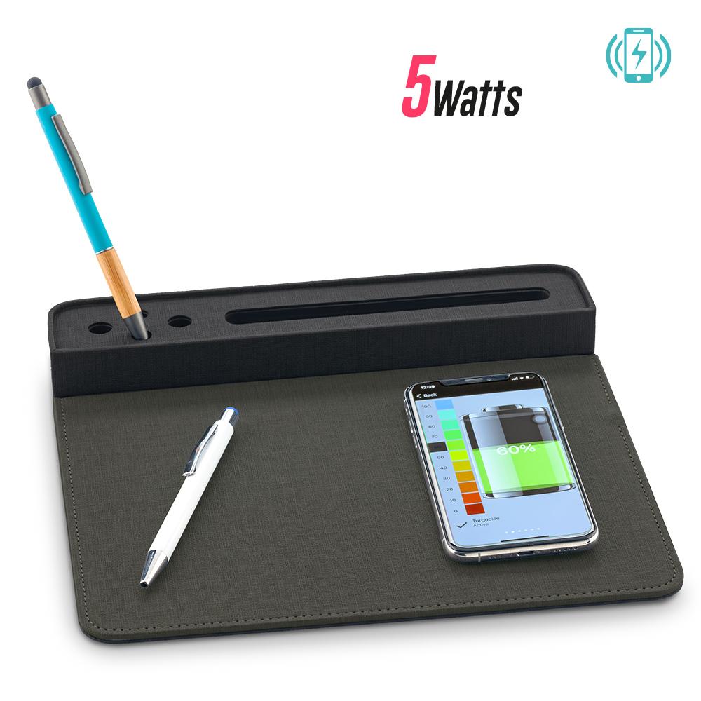 Mouse pad con cargador inalambrico mylo Gris miniatura 4