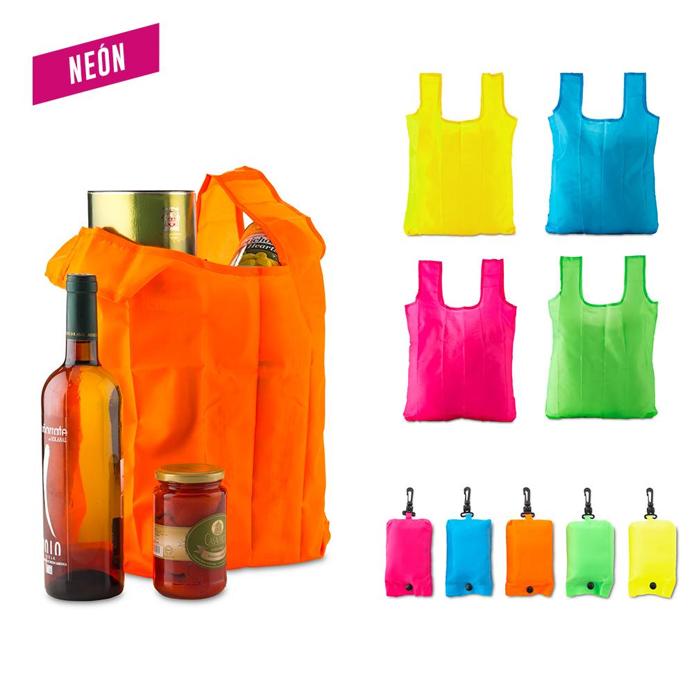 Bolsa plegable neon emma Naranja Neon front