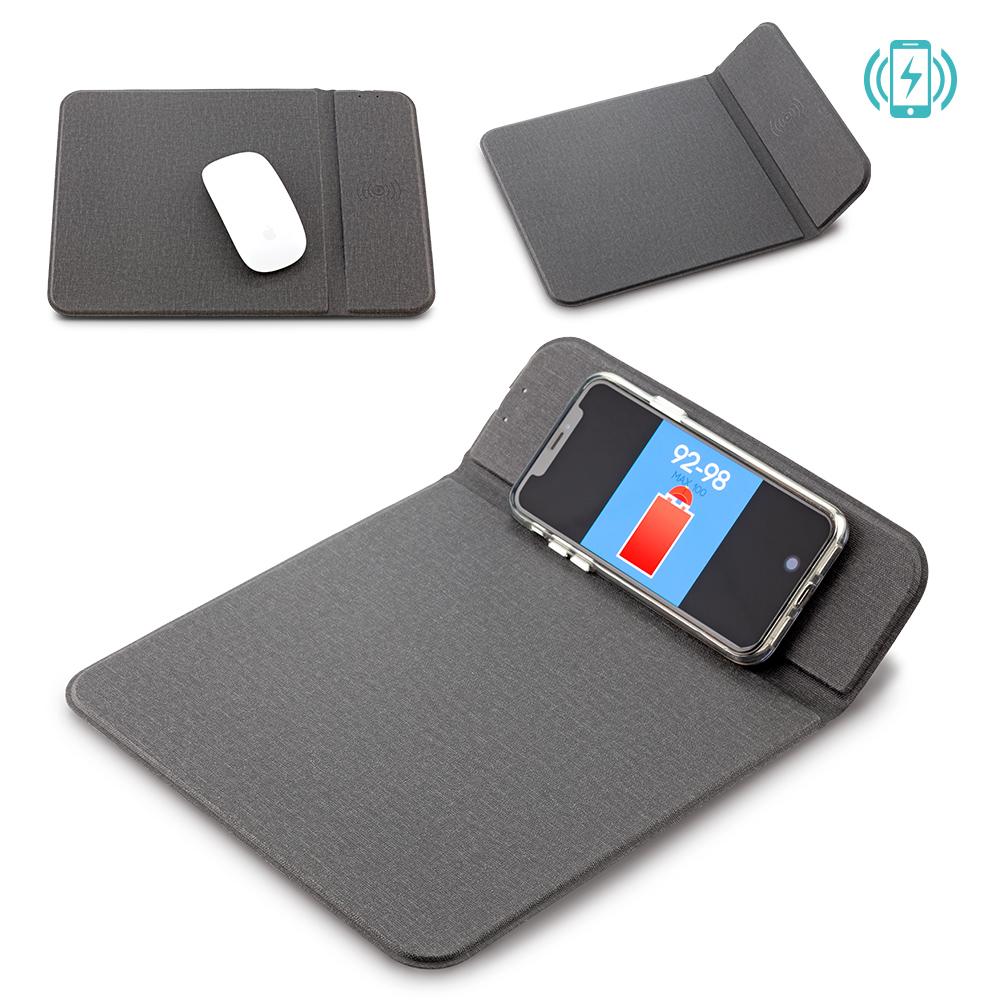 Mouse pad con cargador inalambrico slim 15w Negro front