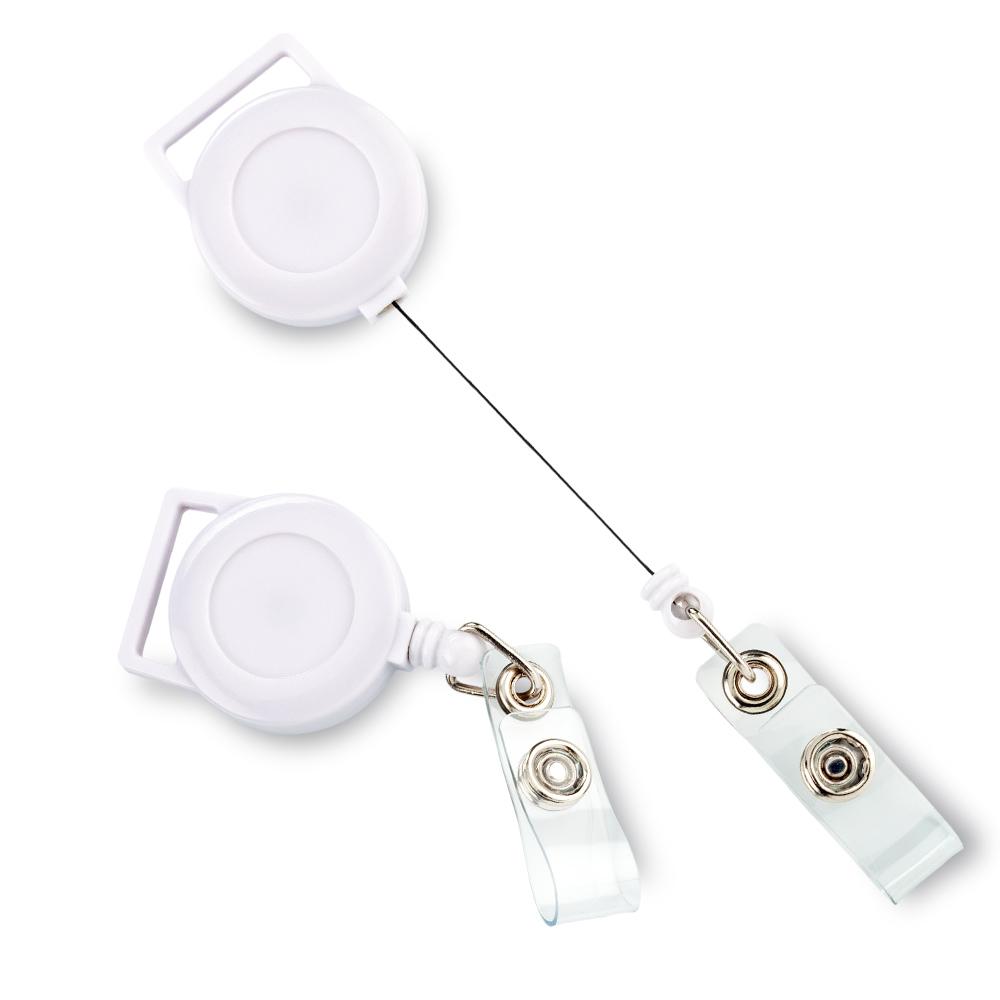 Portaidentificador para cinta portacarnet redondo Blanco miniatura 4