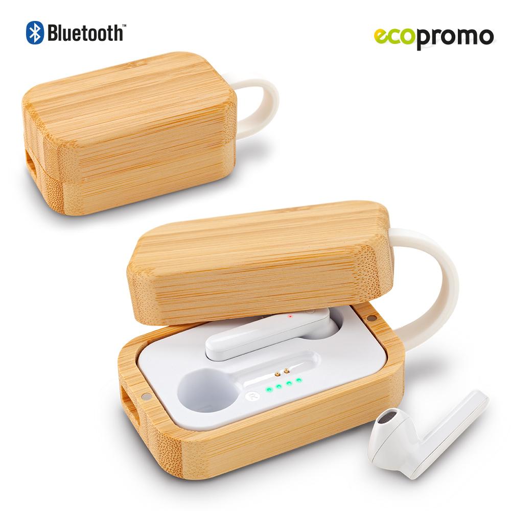 Audifonos bluetooth jett bamboo Bamboo front