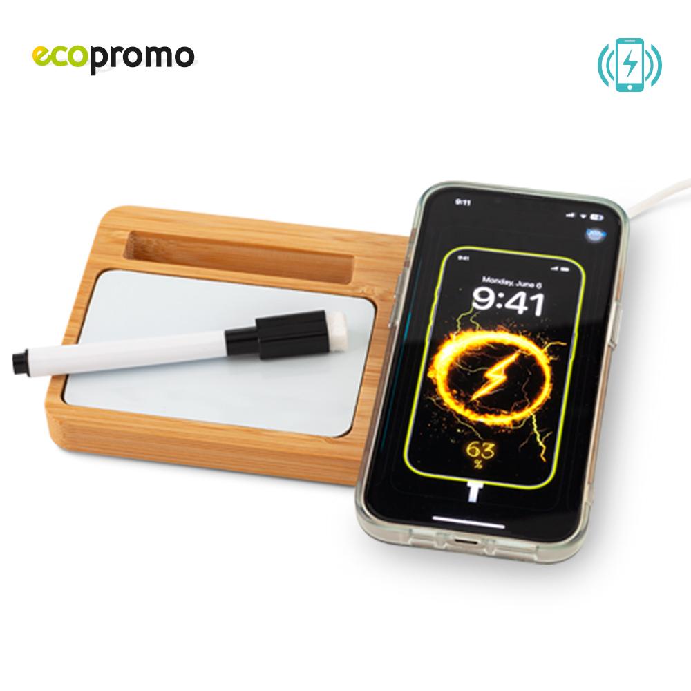 Cargador inalámbrico con tablero eco Bambú miniatura 5