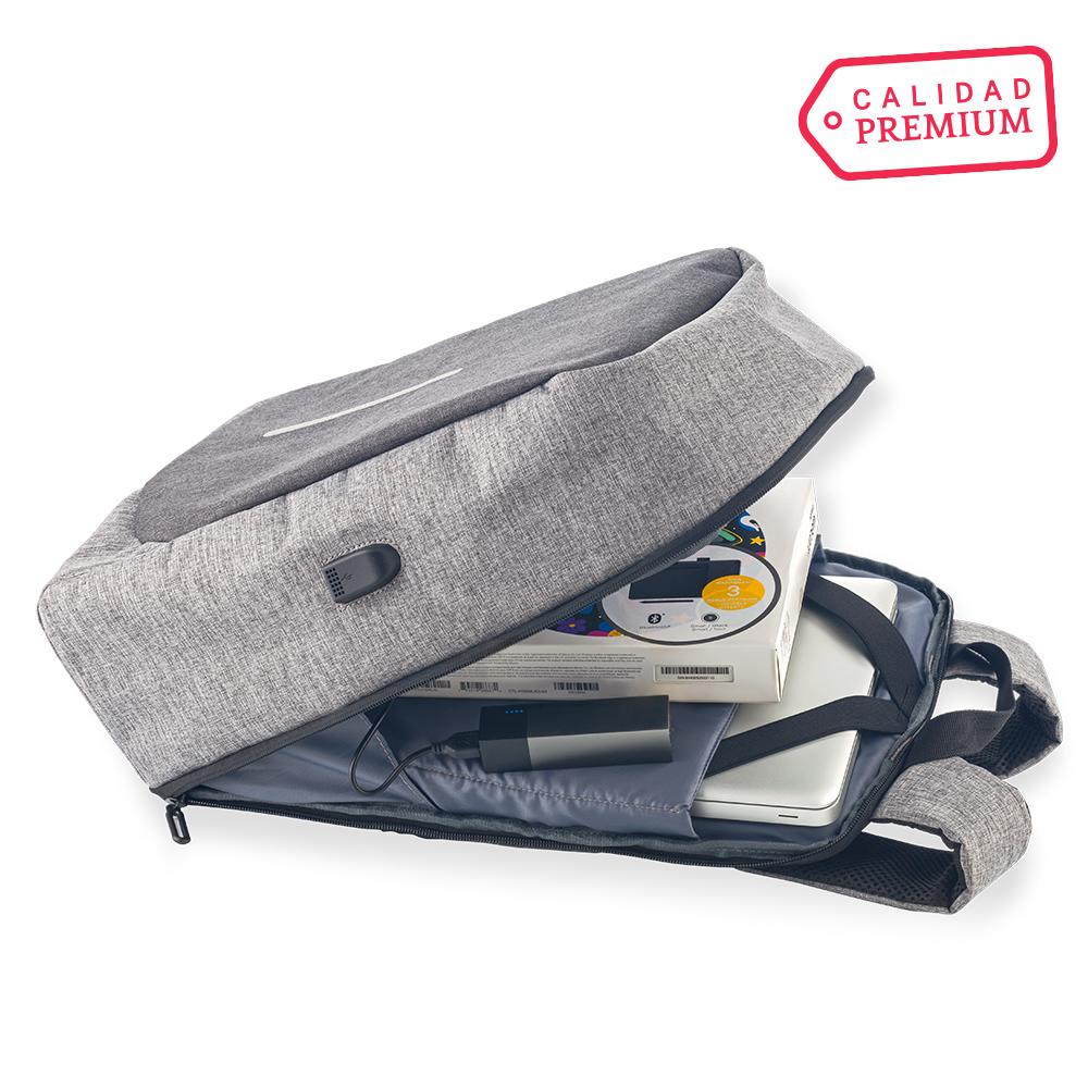 Morral backpack antirrobo security Gris miniatura 3