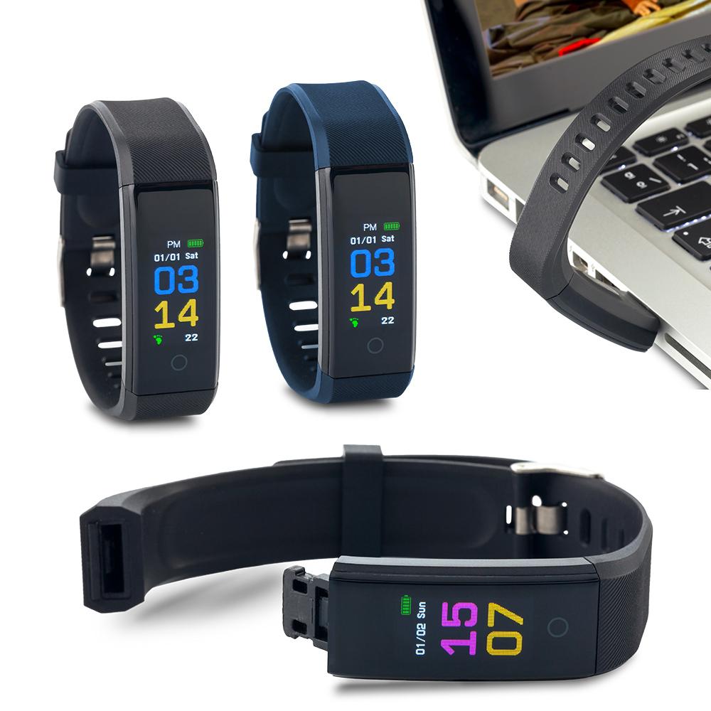 Pulsera inteligente gym Negro front