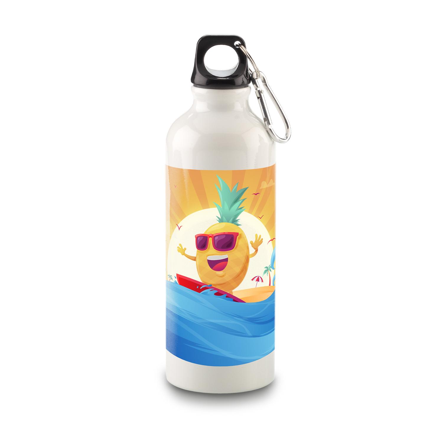 Botilito metálico sublimación sport bottle 500ml Blanco miniatura 3