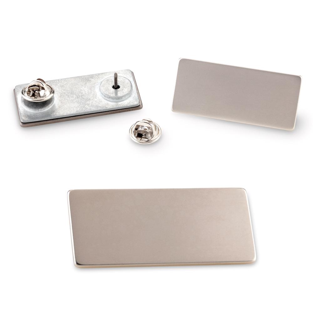 Placa metalica con pin ml-332 Silver front