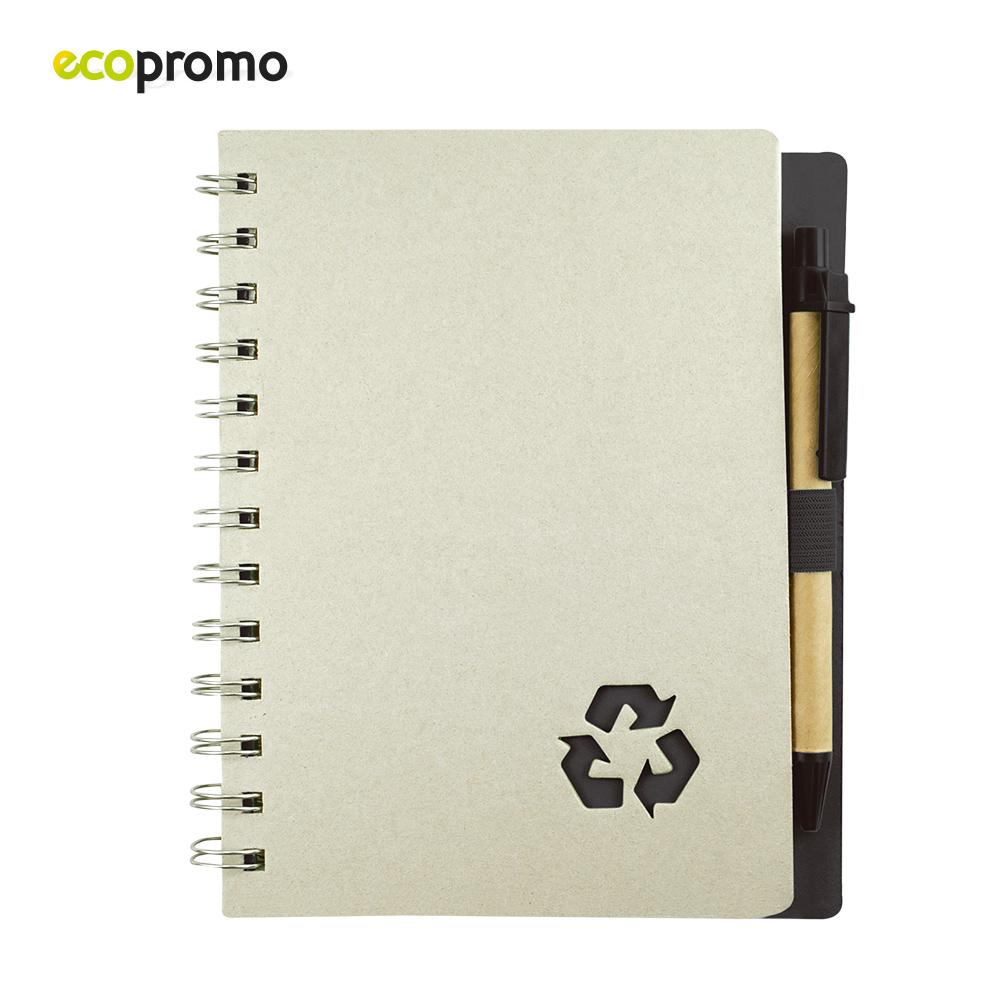Libreta con boligrafo recycle eco Rojo miniatura 4