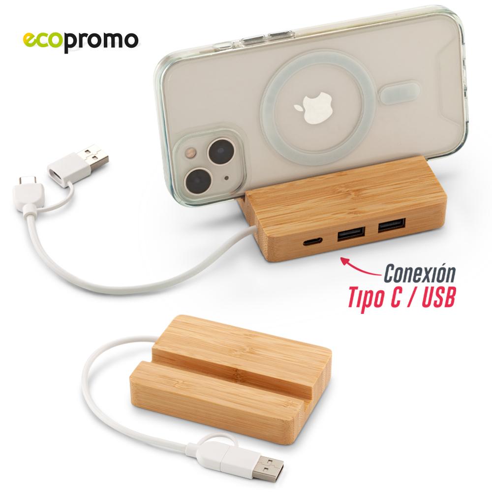 Puerto usb casiuss eco Bambú front