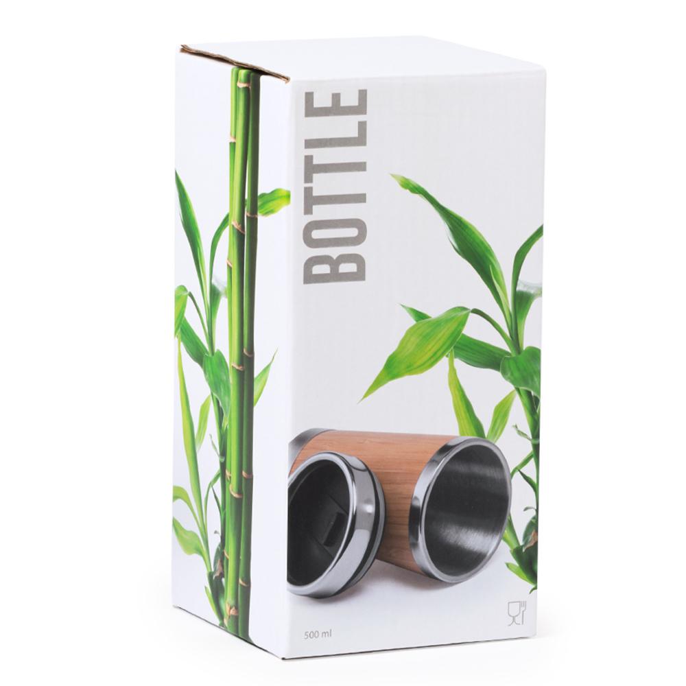 Mug metalico con bamboo 500ml Silver-Bamboo miniatura 5