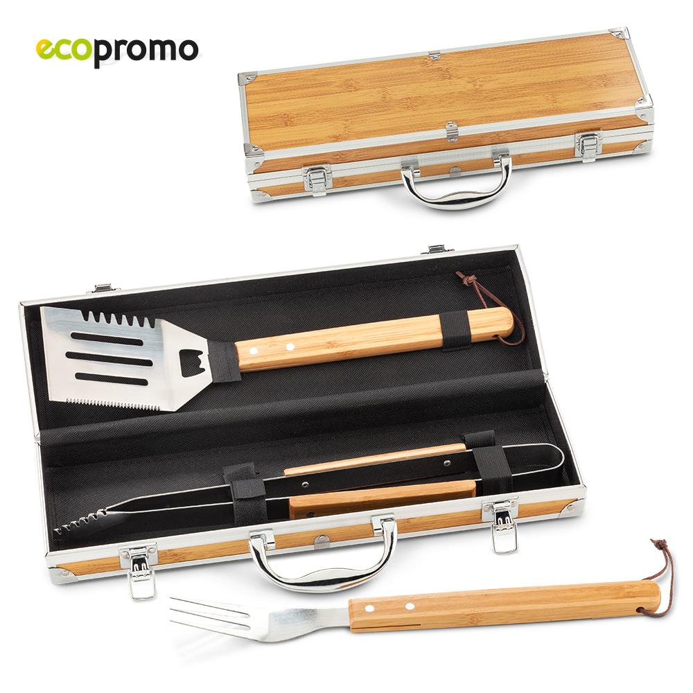 Set bbq bamboo Bambú front