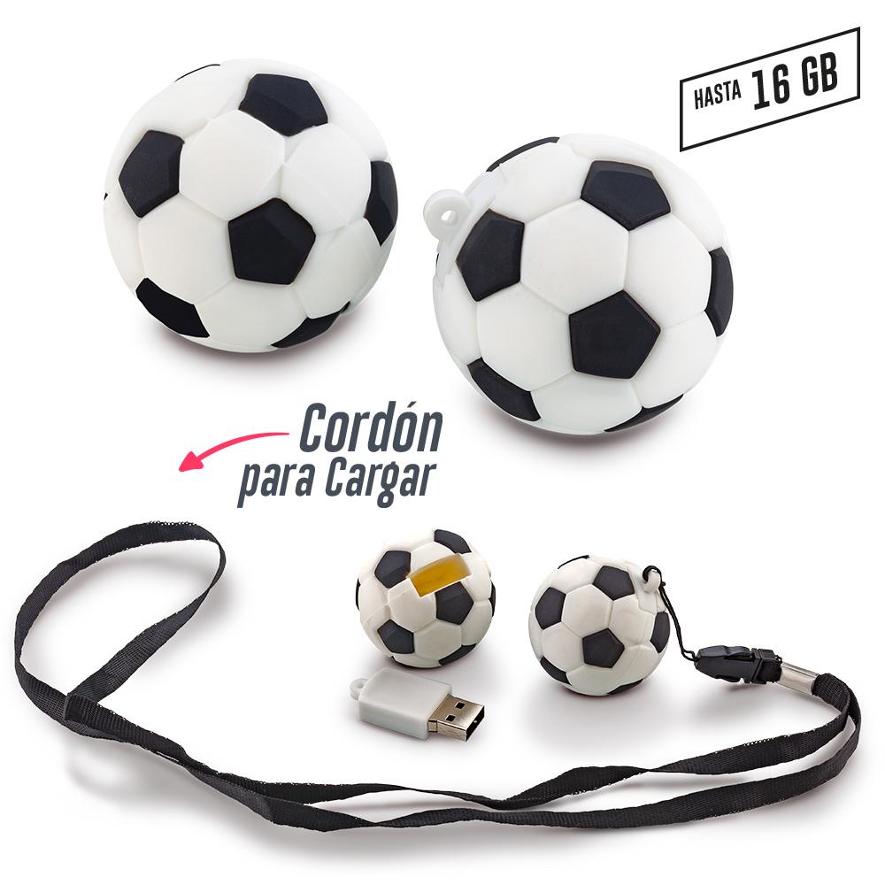 Pvc memoria usb soccer (ver of-228-ch) oferta oferta Blanco-negro front