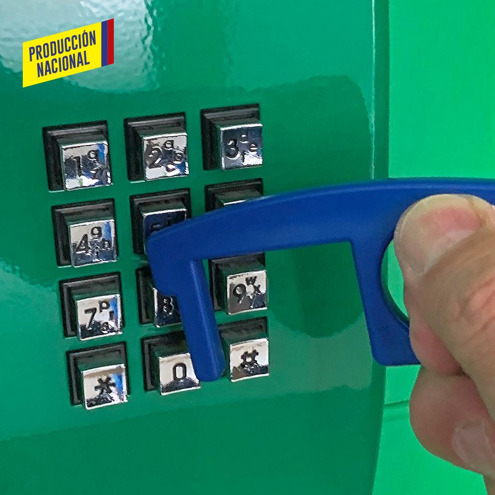 Llavero plastico multiusos anticontacto - produccion nacional produccion nacional Azul Argolla Economica miniatura 7