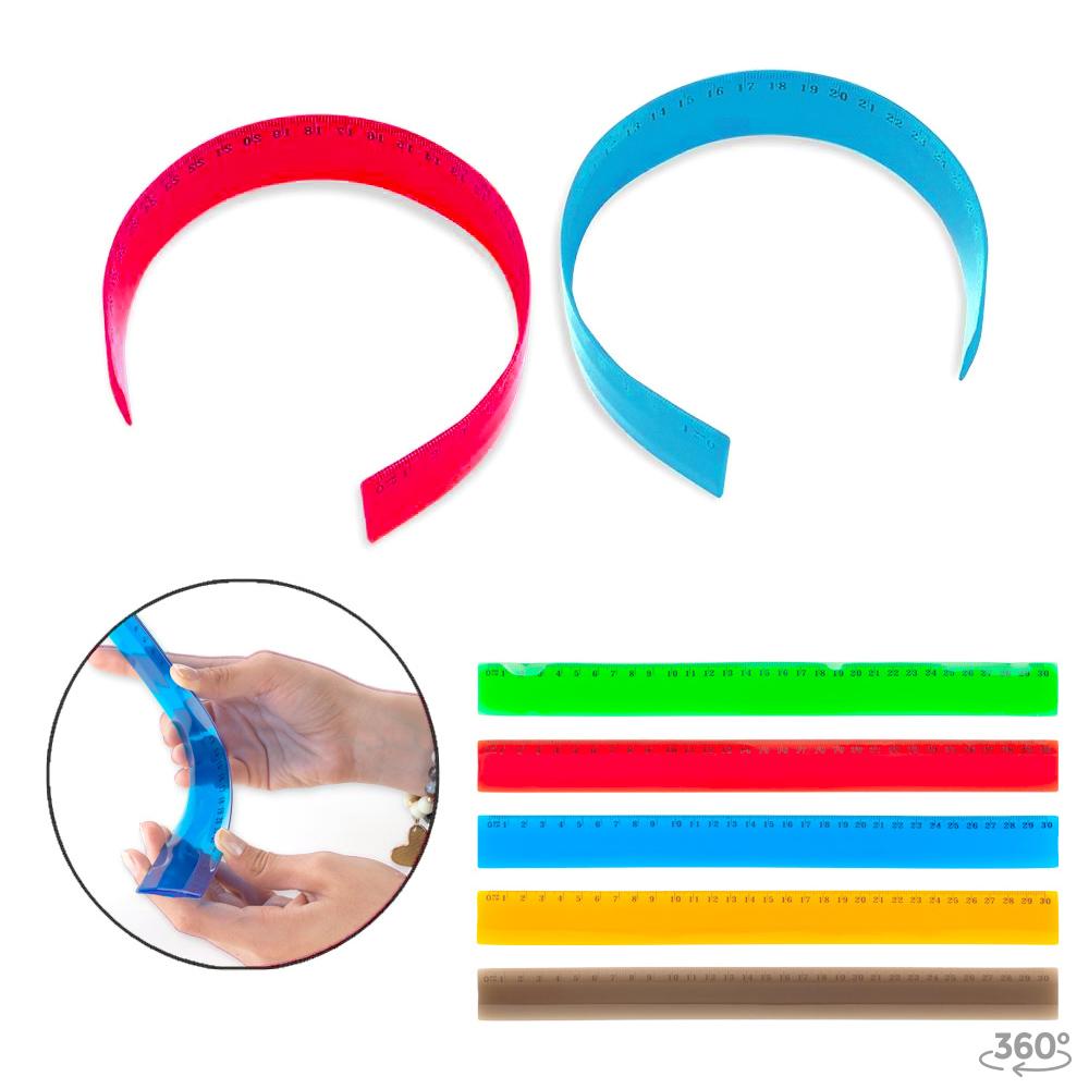 Regla flexy pvc 30cm - produccion nacional produccion nacional Azul front