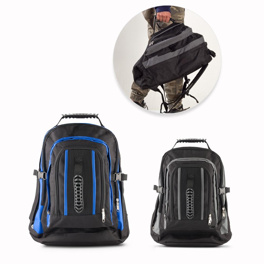 Morral backpack gripper Negro - Azul front