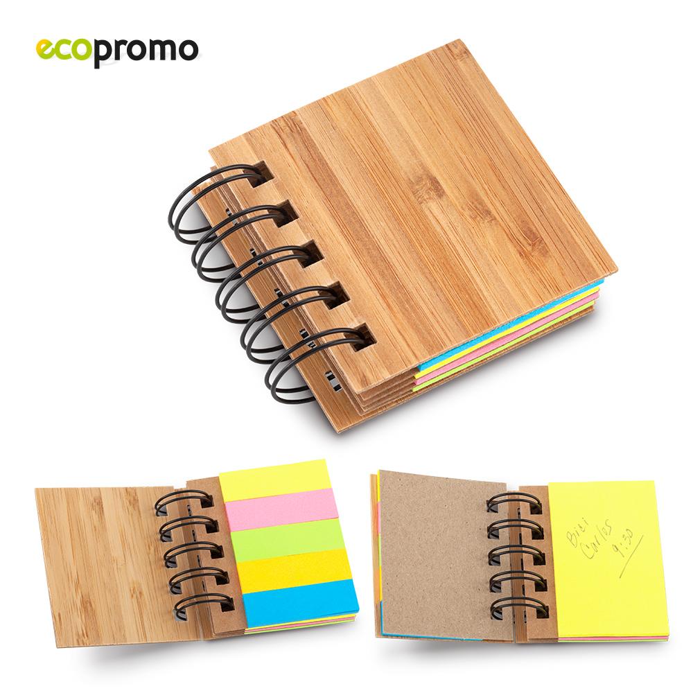Memo sticky set bamboo Natural front