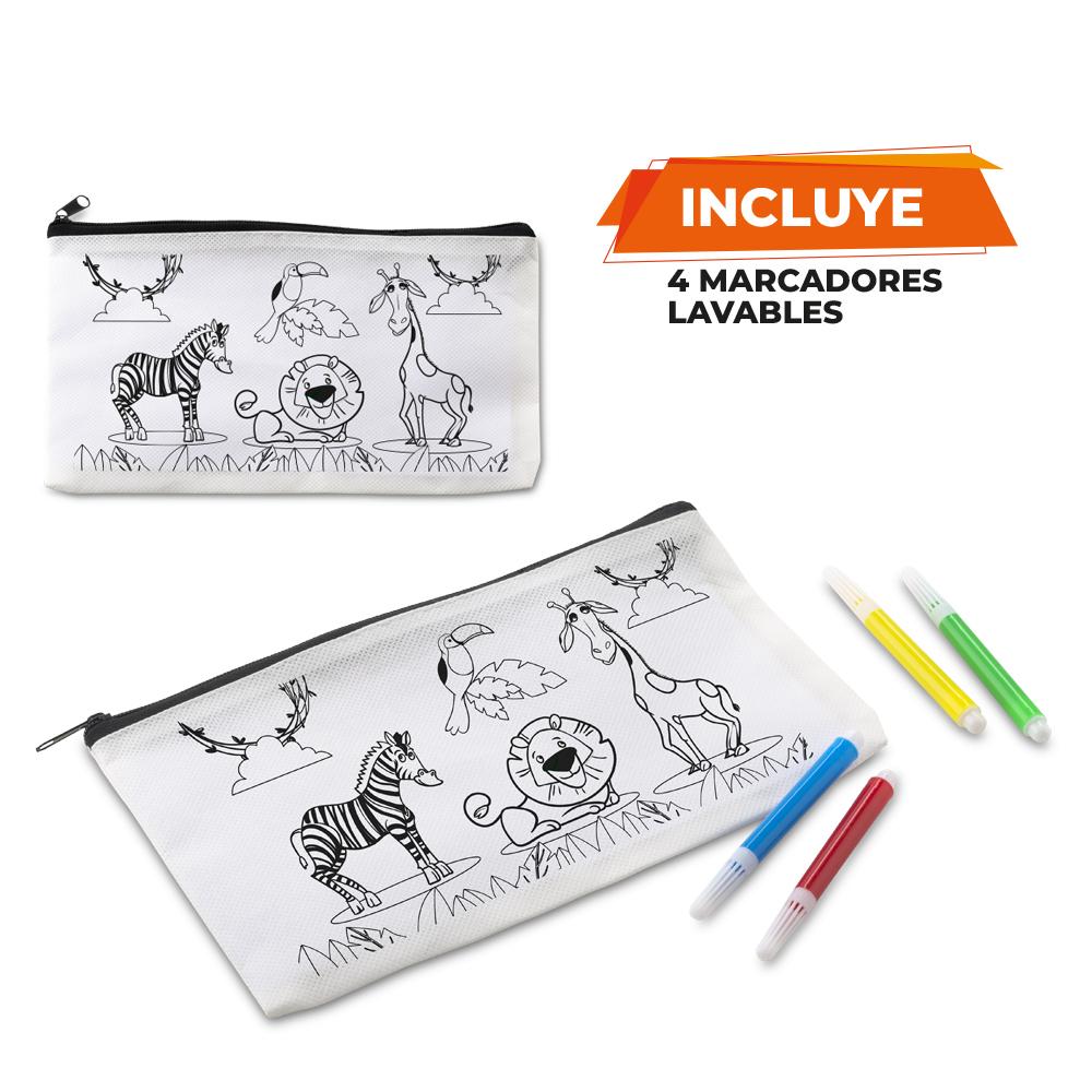 Cartuchera en cambrel kidz con diseno Blanco front