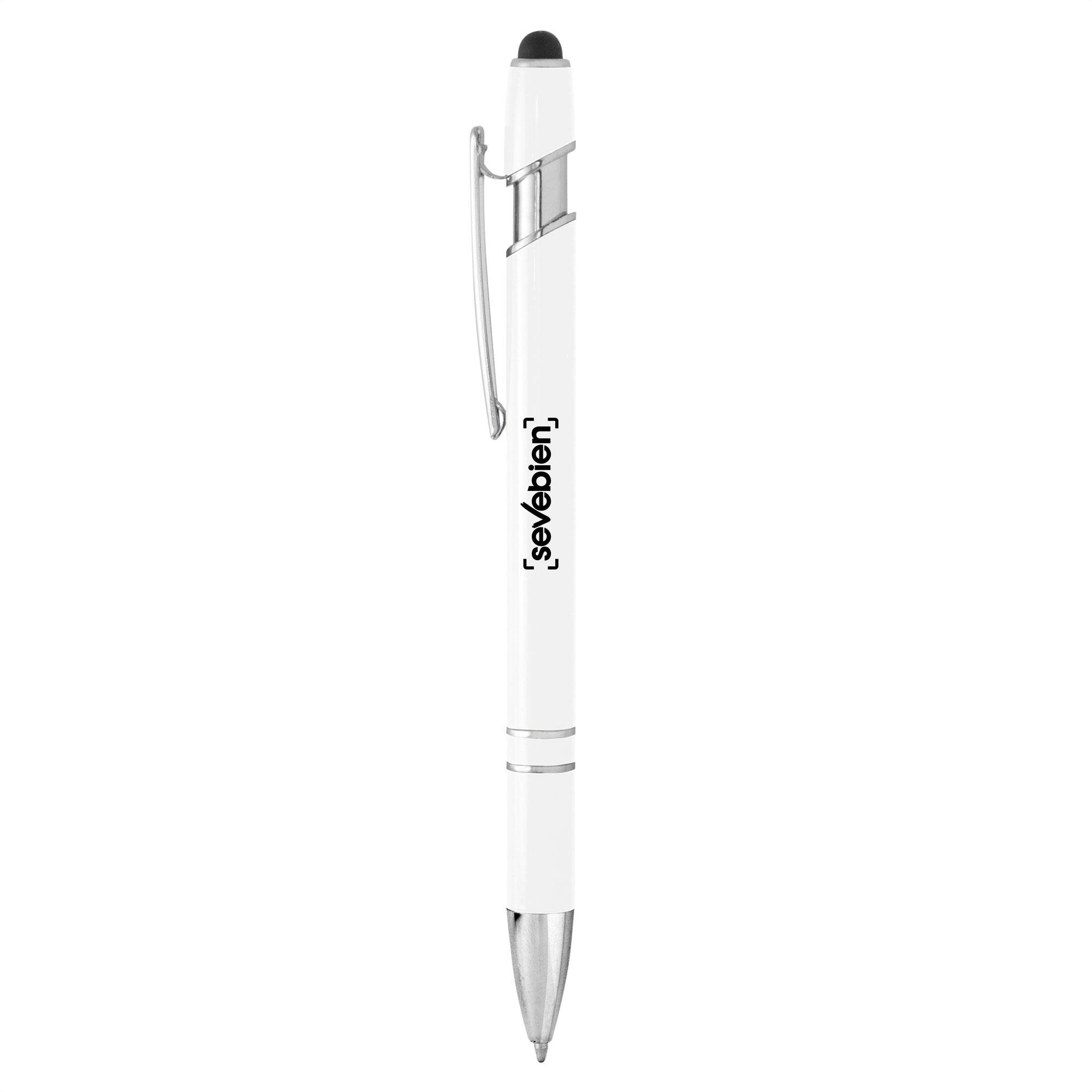 Bolígrafo touch glossy Blanco front