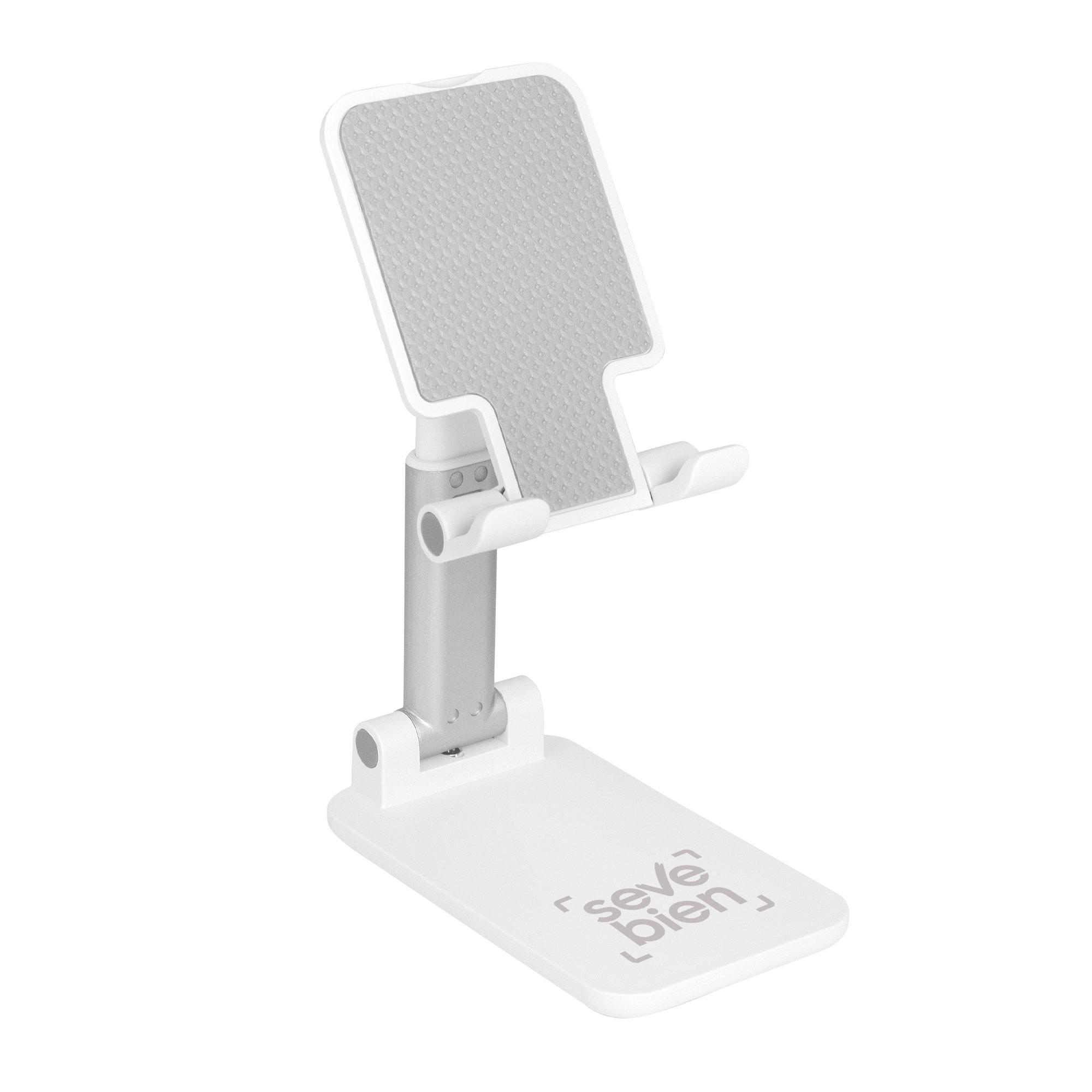 Soporte de escritorio para celular atril Blanco front