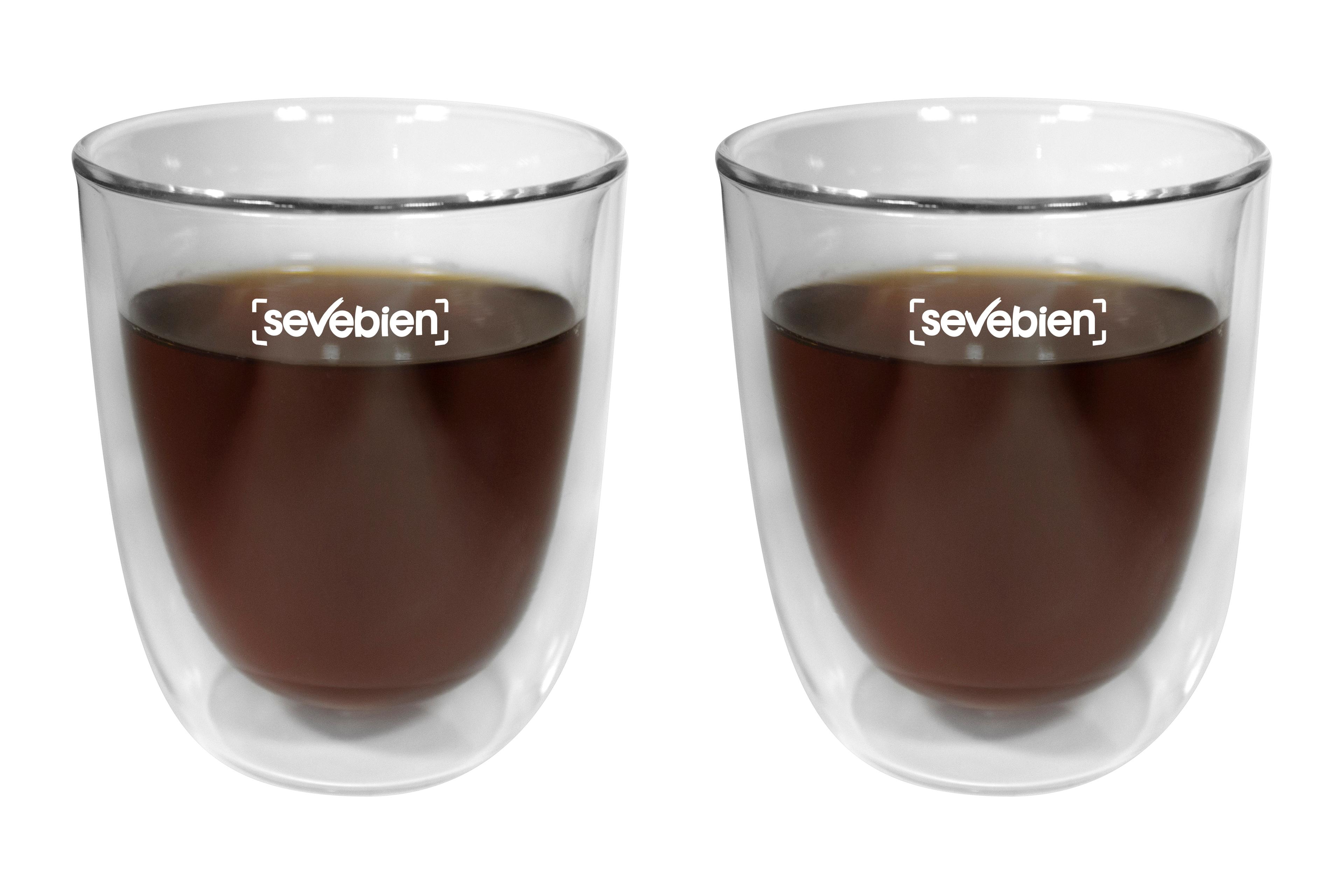 Set de vasos de vidrio double Transparente front