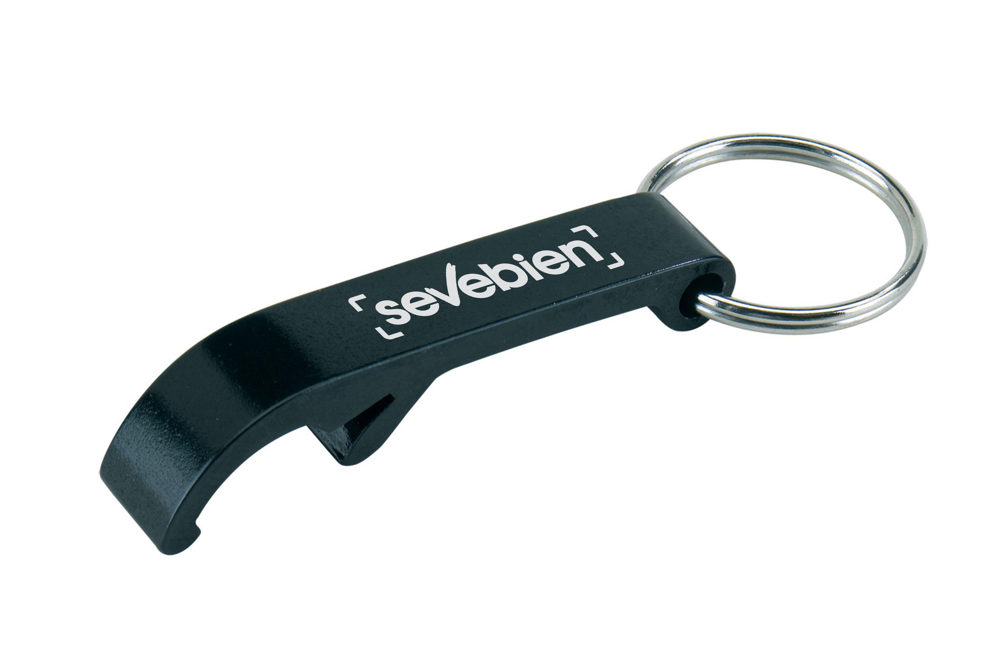 Llavero destapador Negro front
