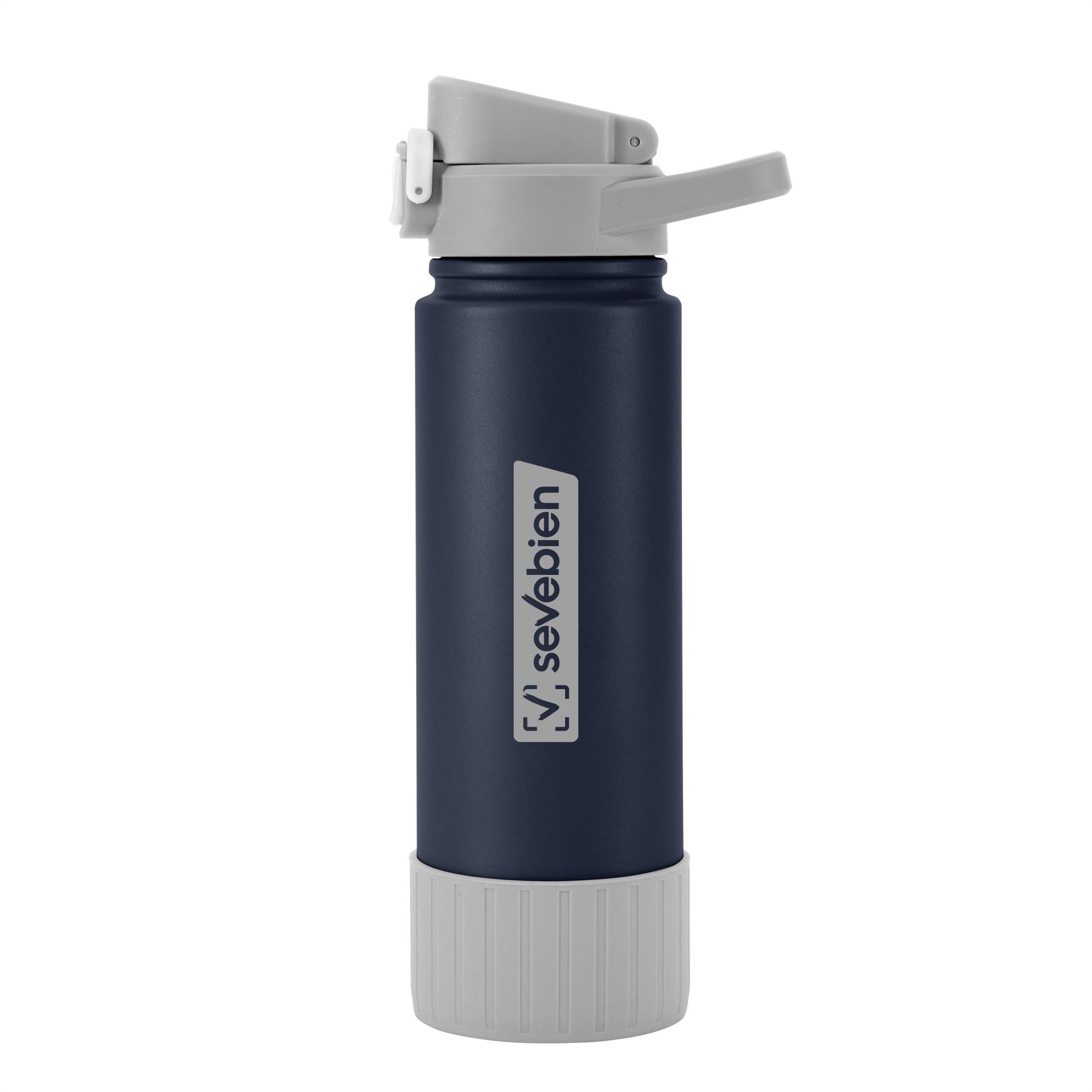 Botella térmica ribb Navy Blue front