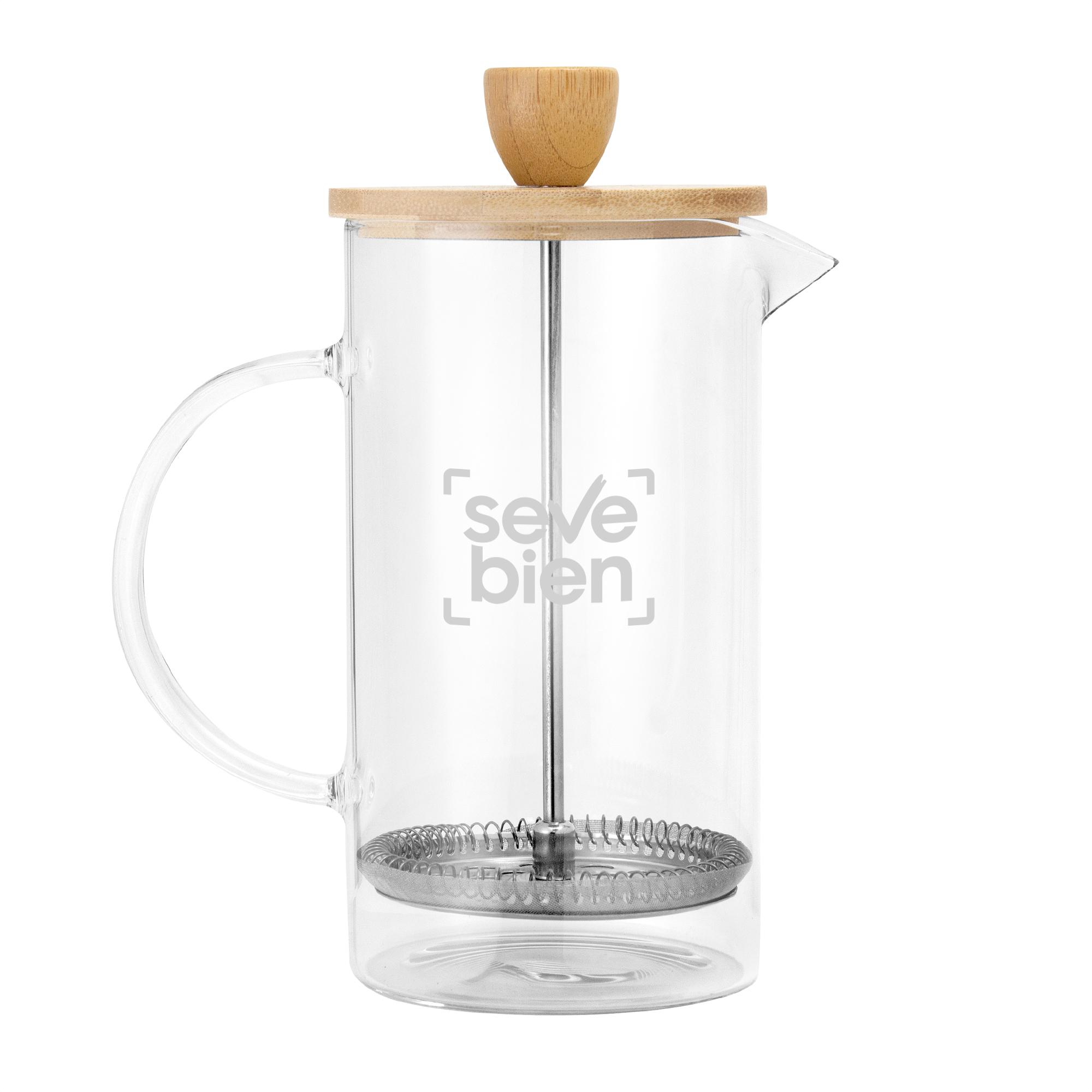 Cafetera prensa francesa bambcoffee Transparente front