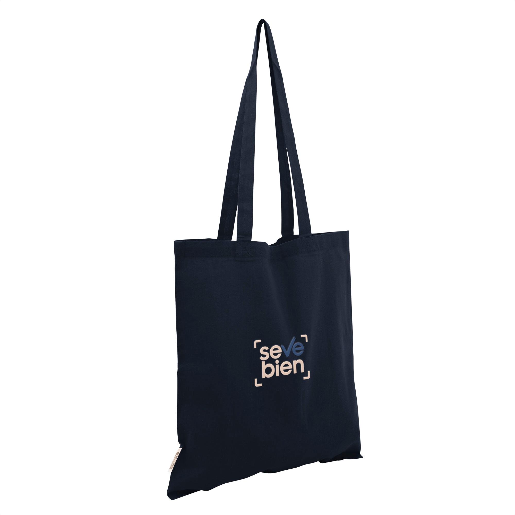Bolsa de algodón recoti full color Azul front