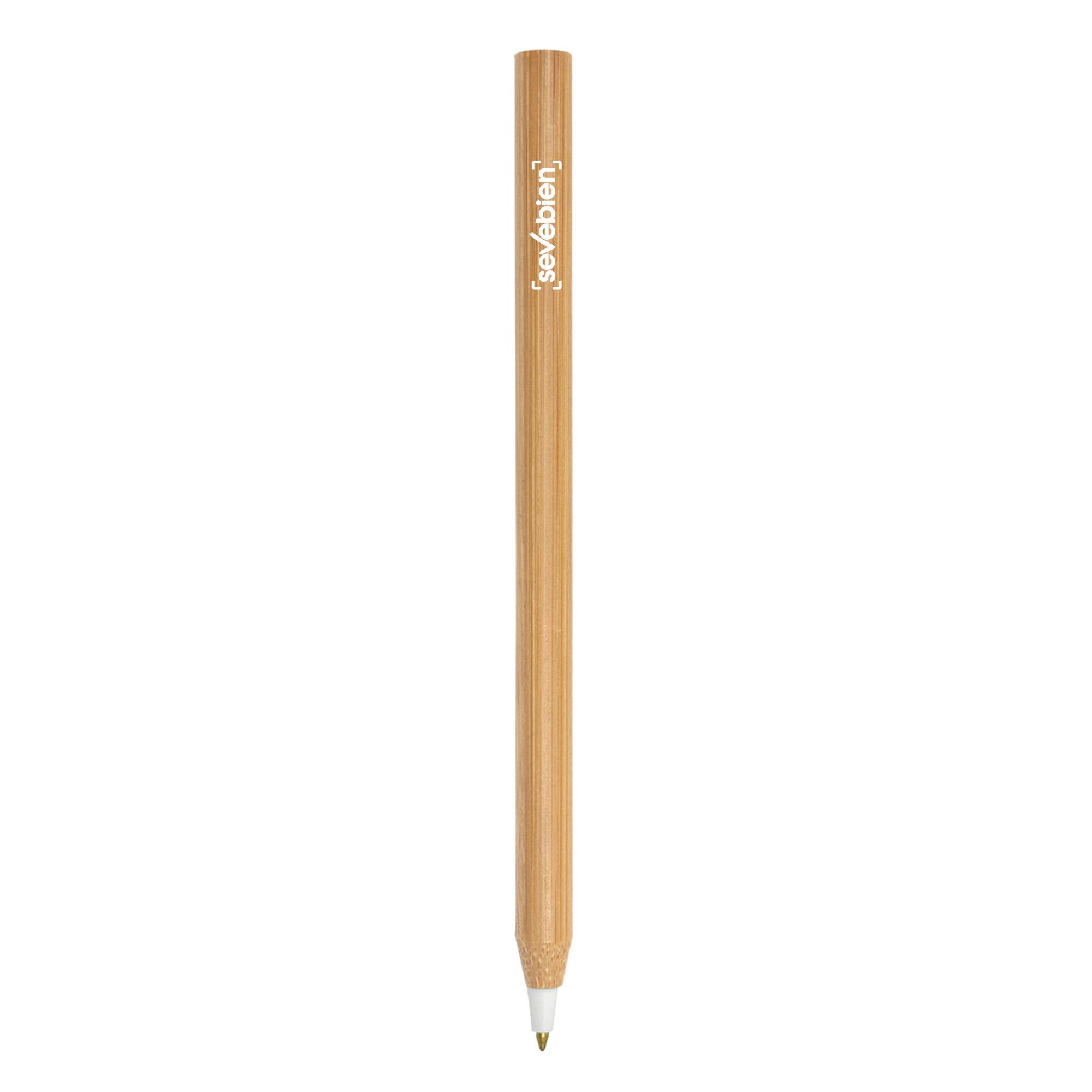Boligrafo de bambú verywood Blanco front