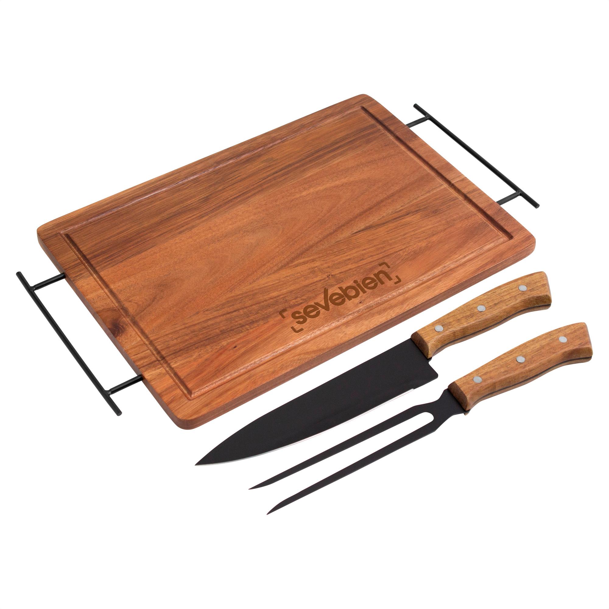 Set de asado / bbq brangus Madera front