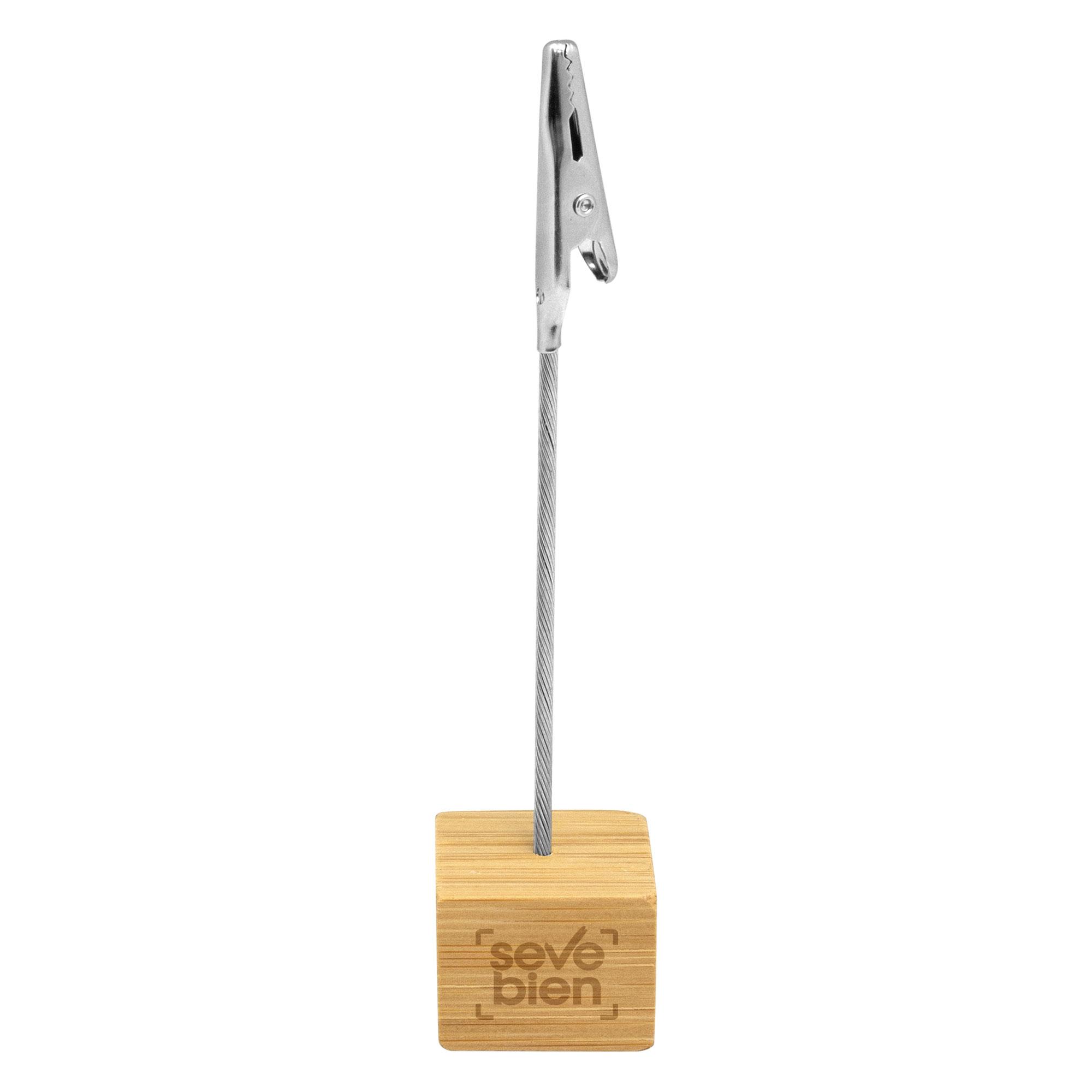 Memo clip de escritorio bambstick Madera front