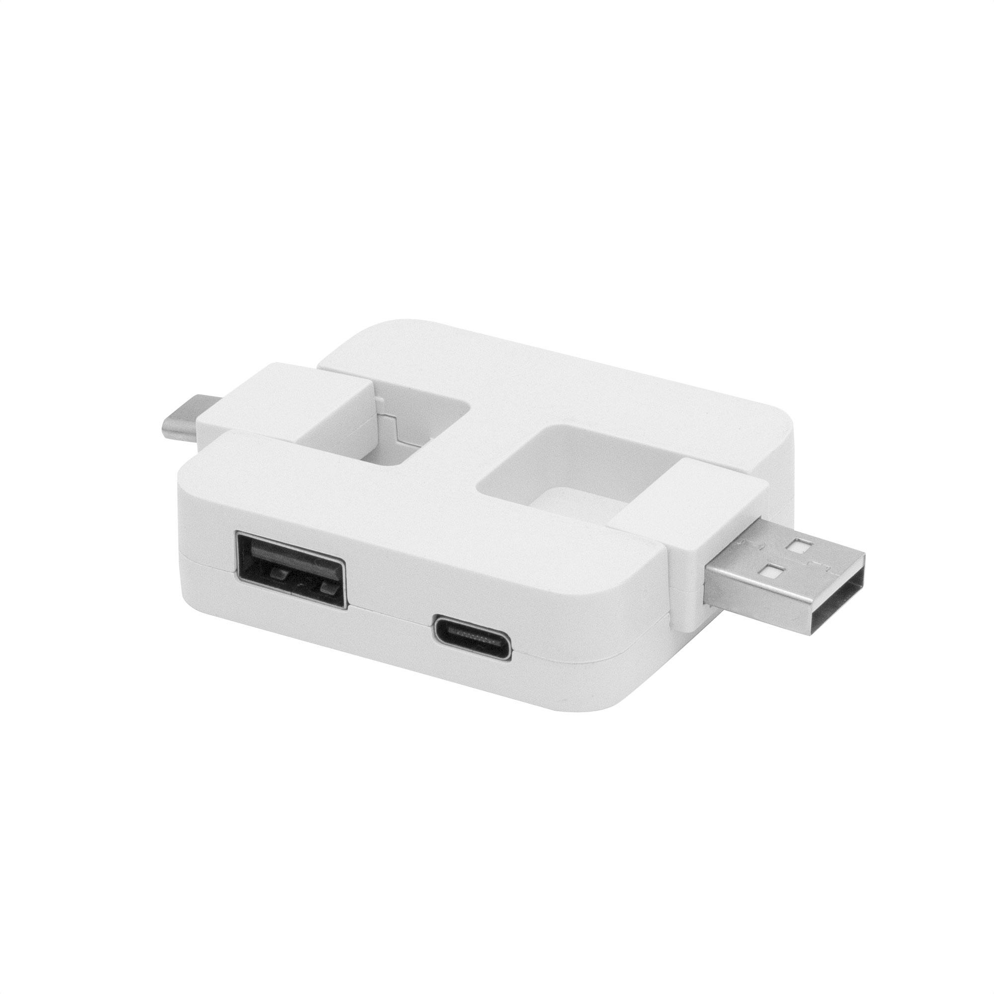 Adaptador hub multipuerto hubert Blanco miniatura 7