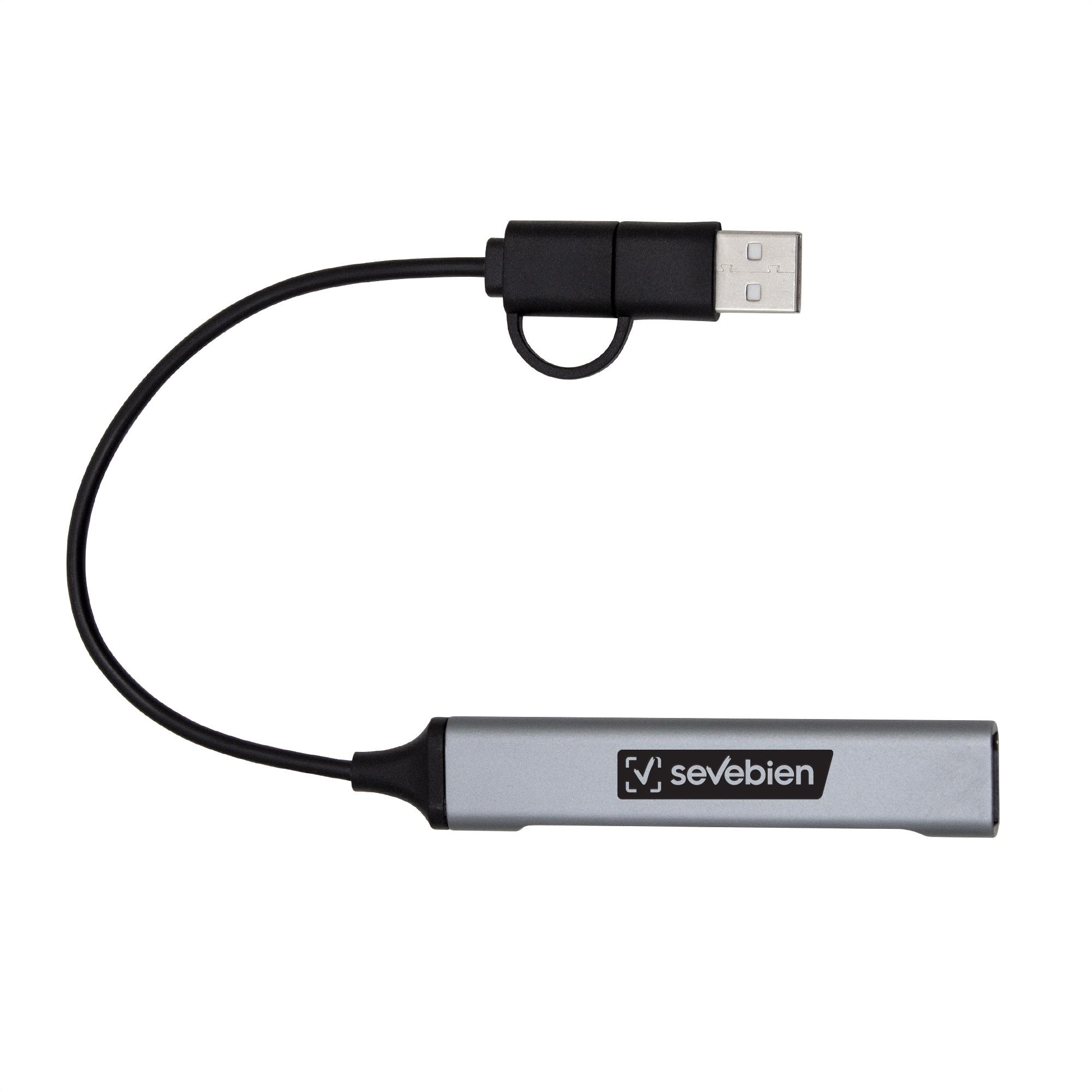 Adaptador hub multipuerto hamel Grey miniatura 2