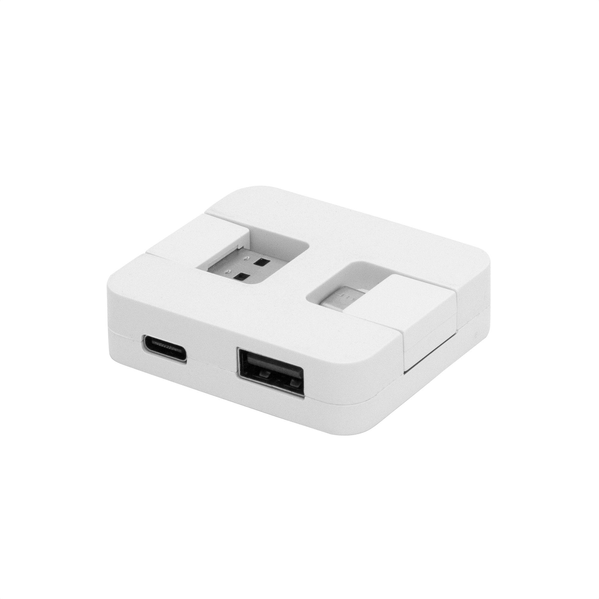 Adaptador hub multipuerto hubert Blanco miniatura 6