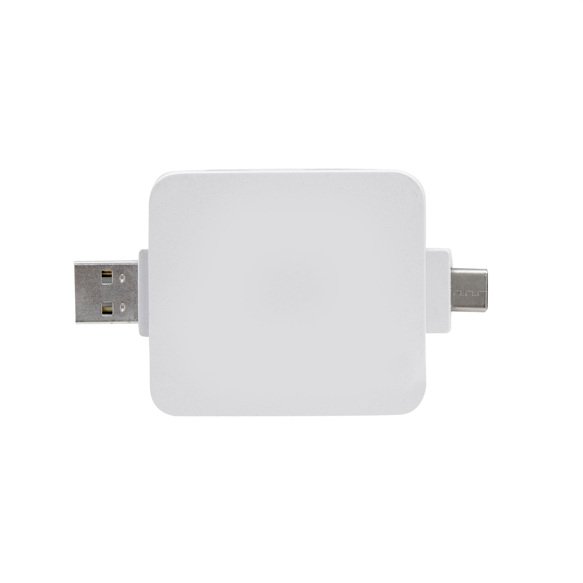 Adaptador hub multipuerto hubert Blanco front