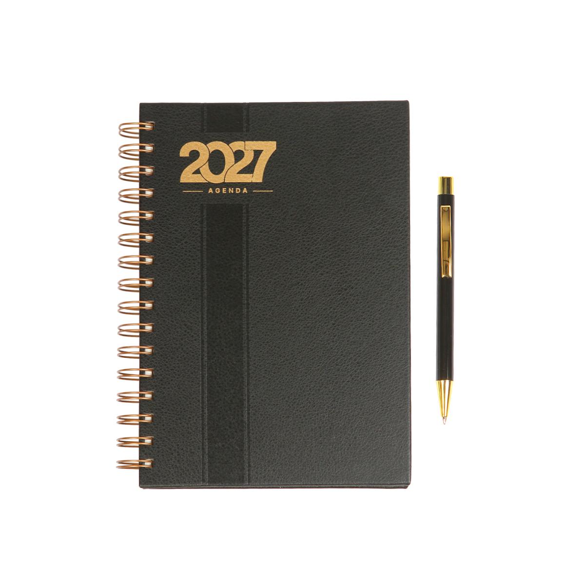 Agenda diaria bernetti. Black front