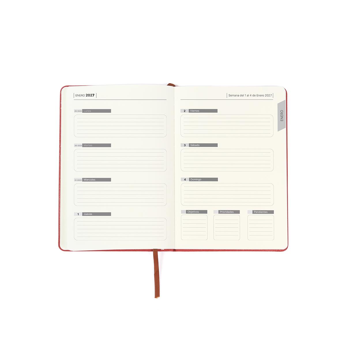 Agenda semanal batok. Red miniatura 5