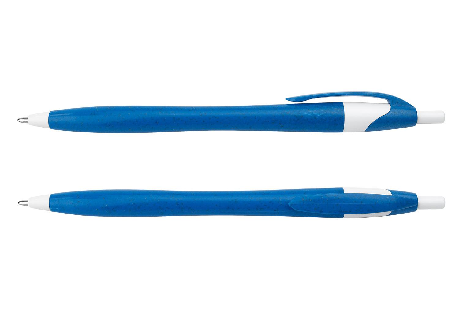 Bolígrafo deli paja de trigo Azul front