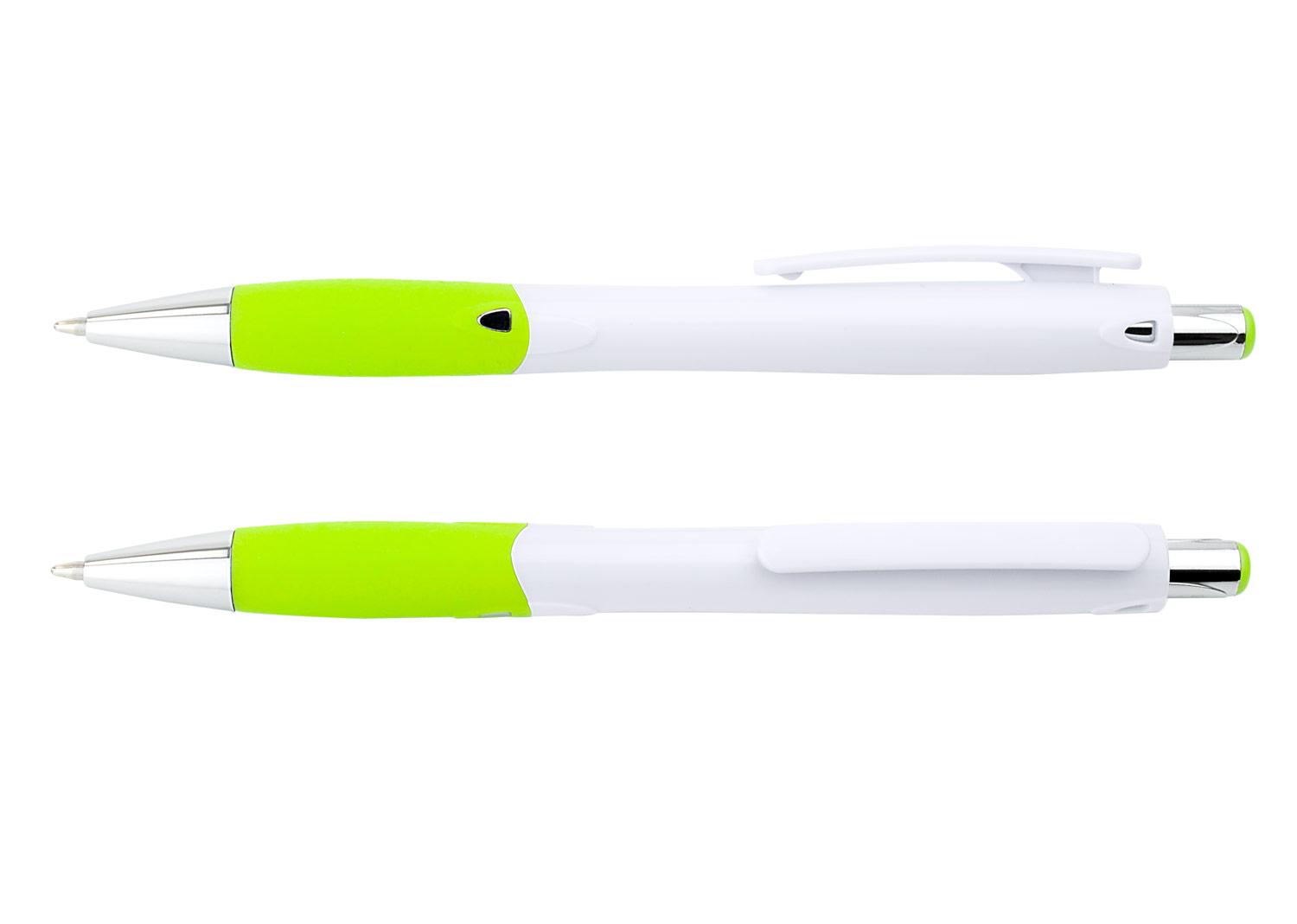 Bolígrafo hungria blanco Verde Limón front
