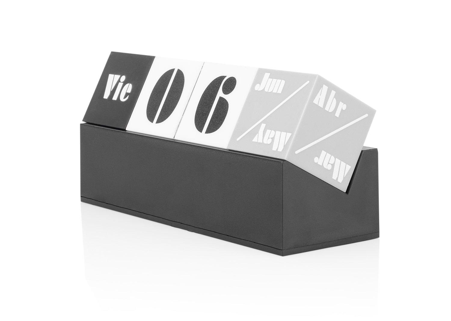 Calendario perpetuo crono Negro / Gris front